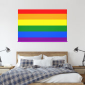 De kleuren van de regenboog canvas afdruk (Insitu (Slaapkamer))