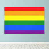 De kleuren van de regenboog canvas afdruk (Insitu (Houten vloer))