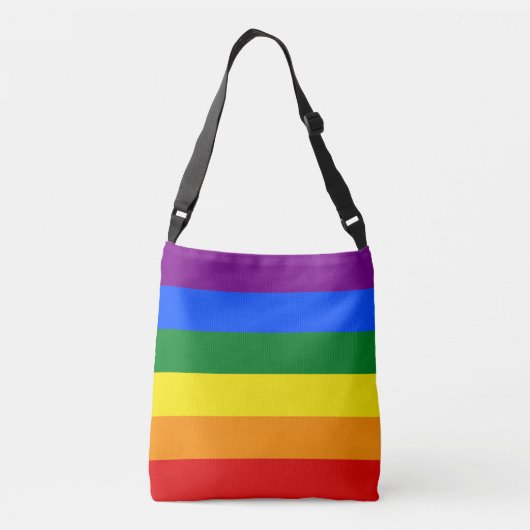 De kleuren van de regenboog crossbody tas (Achterkant)