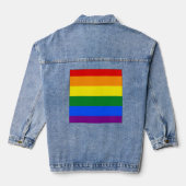 De kleuren van de regenboog denim jacket (Achterkant)