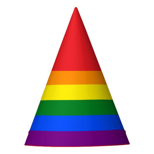 De kleuren van de regenboog feesthoedjes (Voorkant)