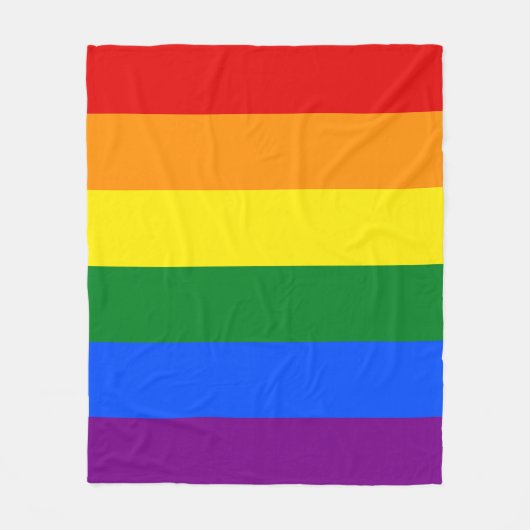 De kleuren van de regenboog fleece deken (Voorkant)