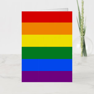 De kleuren van de regenboog folie wenskaart