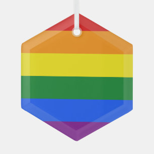 De kleuren van de regenboog glas ornament