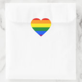 De kleuren van de regenboog hart sticker (Tas)