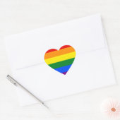 De kleuren van de regenboog hart sticker (Envelop)