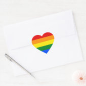 De kleuren van de regenboog hart sticker (Envelop)