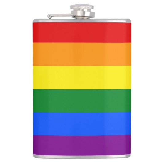 De kleuren van de regenboog heupfles (Voorkant)