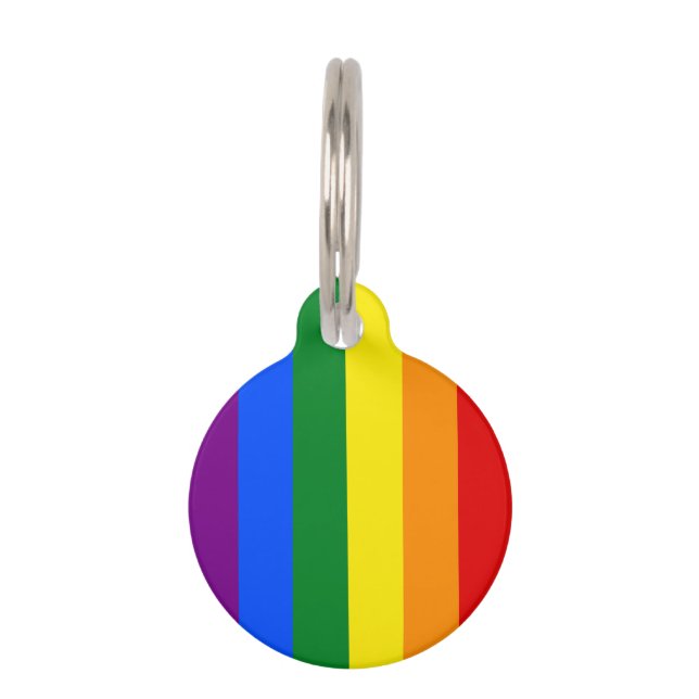 De kleuren van de regenboog huisdierpenning (Voorkant)