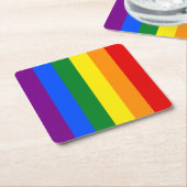 De kleuren van de regenboog kartonnen onderzetters (Schuin)