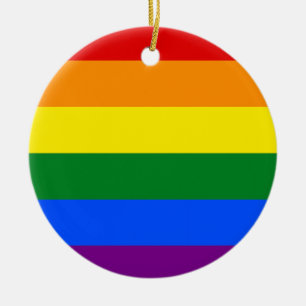 De kleuren van de regenboog keramisch ornament