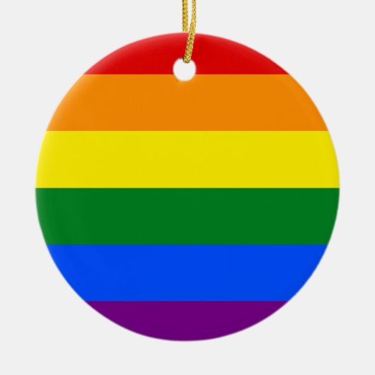 De kleuren van de regenboog keramisch ornament (Voorkant)