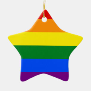 De kleuren van de regenboog keramisch ornament