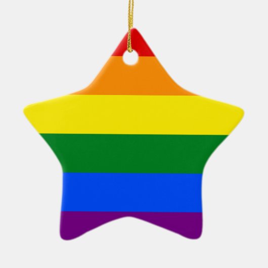 De kleuren van de regenboog keramisch ornament (Voorkant)