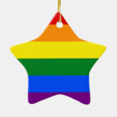 De kleuren van de regenboog keramisch ornament (Achterkant)