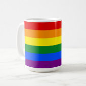 De kleuren van de regenboog koffiemok (Voorkant links)