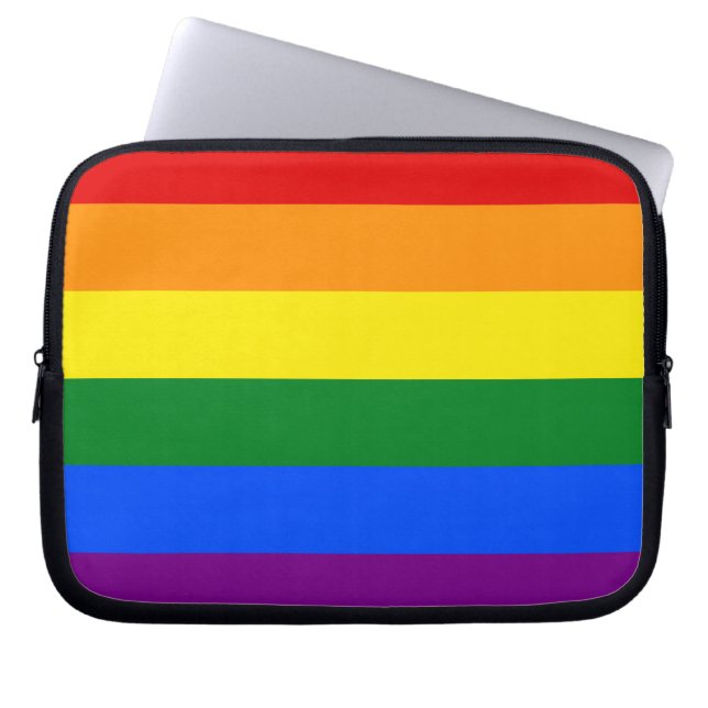 De kleuren van de regenboog laptop sleeve (Voorkant)