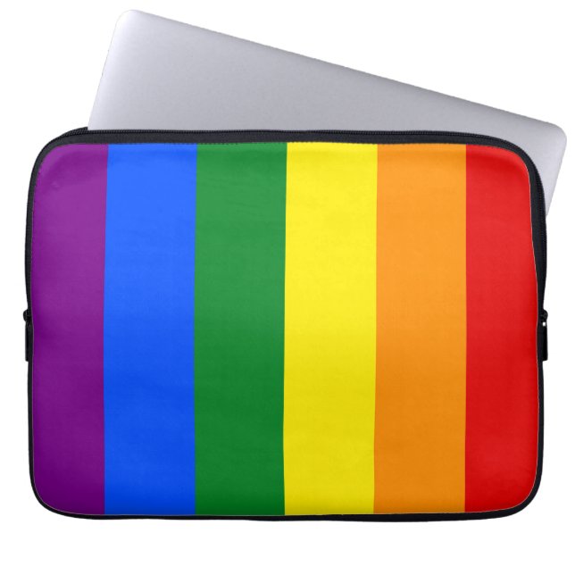 De kleuren van de regenboog laptop sleeve (Voorkant)