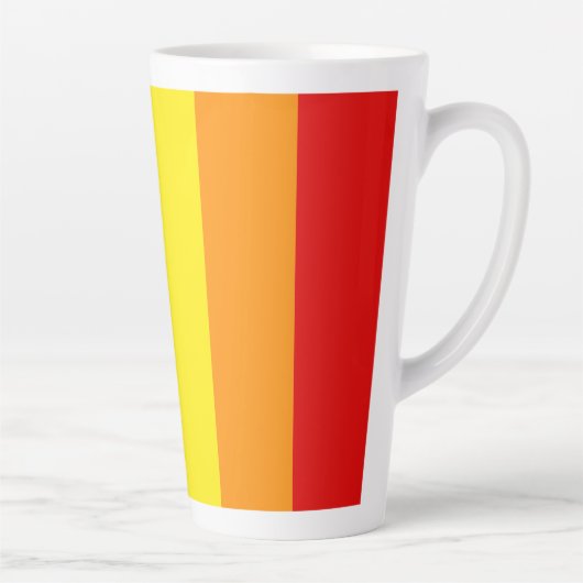 De kleuren van de regenboog latte mok (Rechts)