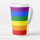 De kleuren van de regenboog latte mok (Rechterhoek)