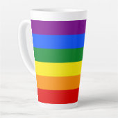 De kleuren van de regenboog latte mok (Linkerhoek)