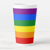 De kleuren van de regenboog latte mok (Voorkant)