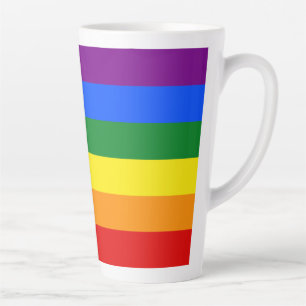 De kleuren van de regenboog latte mok
