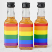 De kleuren van de regenboog likeurfles etiket (Flessen)
