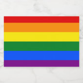 De kleuren van de regenboog likeurfles etiket (Enkel label)