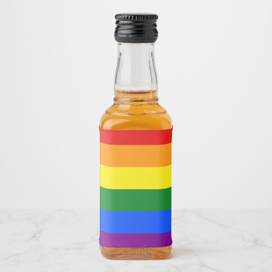 De kleuren van de regenboog likeurfles etiket (Voorkant)