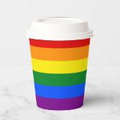 De kleuren van de regenboog papieren bekers (Links)