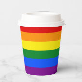 De kleuren van de regenboog papieren bekers (Achterkant)