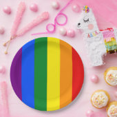 De kleuren van de regenboog papieren bordje (Feest)