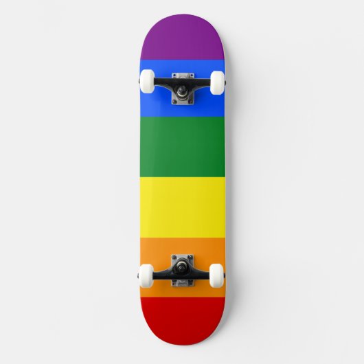 De kleuren van de regenboog persoonlijk skateboard (Voorkant)