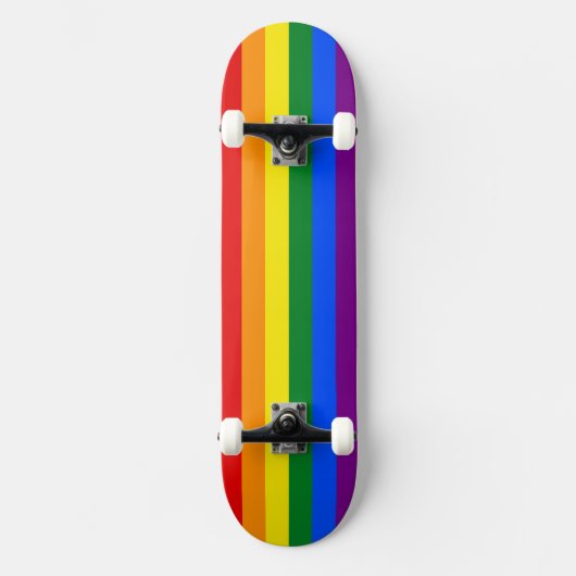 De kleuren van de regenboog persoonlijk skateboard (Voorkant)