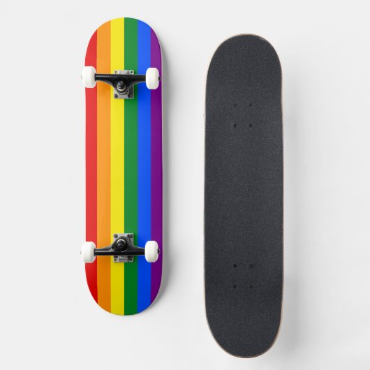 De kleuren van de regenboog persoonlijk skateboard (Voorkant)