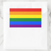 De kleuren van de regenboog rechthoekige sticker (Tas)