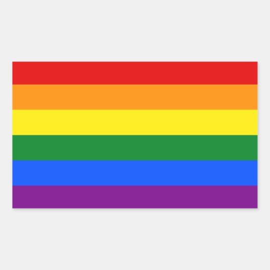 De kleuren van de regenboog rechthoekige sticker (Voorkant)
