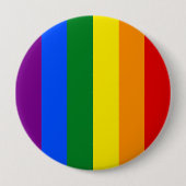 De kleuren van de regenboog ronde button 4,0 cm (Voorkant)