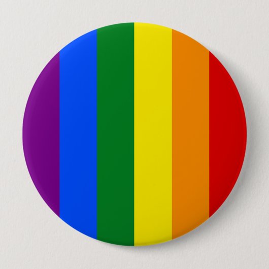 De kleuren van de regenboog ronde button 4,0 cm (Voorkant)