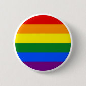 De kleuren van de regenboog ronde button 5,7 cm (Voorkant)