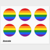 De kleuren van de regenboog ronde sticker (Vel)