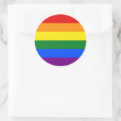 De kleuren van de regenboog ronde sticker (Tas)
