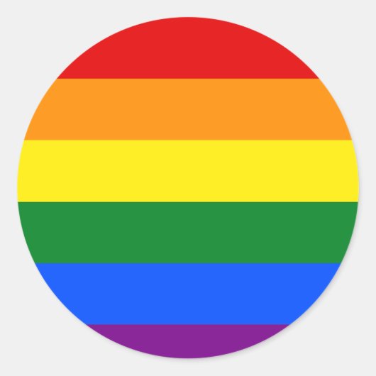 De kleuren van de regenboog ronde sticker (Voorkant)