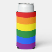 De kleuren van de regenboog seltzer blikjeskoeler (Seltzer Voorkant)