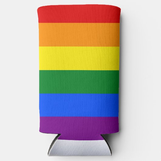 De kleuren van de regenboog seltzer blikjeskoeler (Voorkant)