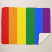De kleuren van de regenboog sherpa deken (Voorkant (horizontaal))