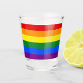 De kleuren van de regenboog shot glas (Voorkant)