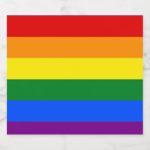 De kleuren van de regenboog sparkling wijnetiket (Enkel label)