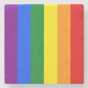 De kleuren van de regenboog stenen onderzetter